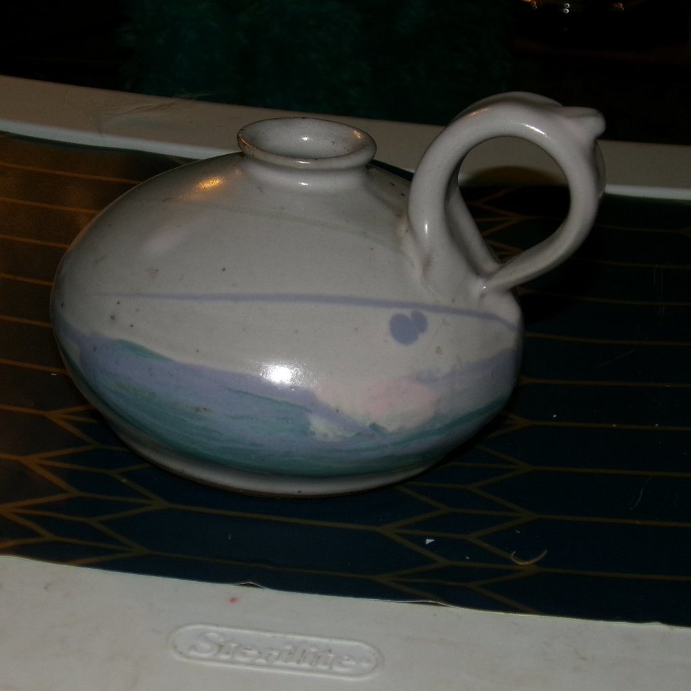 vintage signed stone ware pottery.